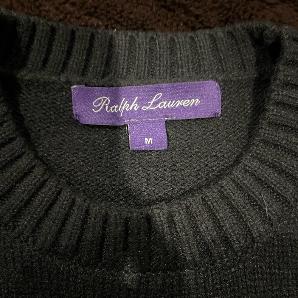 Polo Black Sweater with Bear patch. Adorable 🧸 wore once - Picture 5 of 5